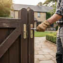 Dark Slate Gray Premium Heavy Duty Insert Lock for Wooden Gates with 80mm Cylinder and Adjustable Latch Bolt