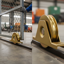 Slate Gray Premium 120mm Slider Wheel for 20mm Track - Maximum Weight Limit 700kg - High-Quality Professional Grade for Industrial and Commercial Applications
