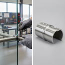 Gray Premium Connector for 42.4mm Slotted Tube - Durable and Reliable Connection Solution