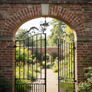 Dark Olive Green Premium Decorative Gate Top 360mm x 1400mm with 16mm x 8mm Flat Bar for Enhanced Security and Aesthetic Appeal