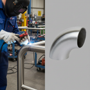 Gray Premium Weldable 90 Degree Elbow for 42.4mm x 2mm Tube - Durable Stainless Steel Construction