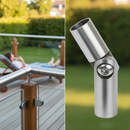Dark Slate Gray Premium Adjustable Bar Connector for 12mm Diameter Bar in 316 Stainless Steel with Satin Finish