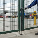 Dark Gray Premium Lockable Drop Bolt with Adjustable Height and Key Compatibility for Gate Security