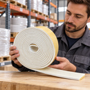 White Expanded Silicone Foam Strip – Self Adhesive