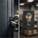 Dark Slate Gray Premium Euro Profile Escutcheon Metal Barrel Protector for Enhanced Security and Durability