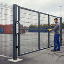 Light Slate Gray Professional Compact Hydraulic Gate Closer for Gates up to 75kg, Adjustable Speed, and Durable Powdercoated Aluminium Casing