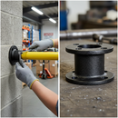 Dim Gray Professional Wall Flange for 33.7mm Tube with Black Electrophoretic Finish - Durable End Termination Solution