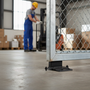 Slate Gray Premium Off-Centered Ground Stop with Adjustable Height and Depth for Precision Gate Alignment