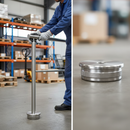 Dark Gray Premium 304 Flat Tube Base with M8 Threaded Hole for 42.4mm x 2mm Tubing - High-Quality Professional Grade for Industrial and Commercial Applications