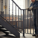 Dark Slate Gray Premium 30mm Plain Bar Newel Post 1100mm - Durable and Stylish for Staircase Design