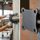 Dim Gray Premium Shaped Back Plate 100mm x 100mm x 6mm with Holes for Industrial Applications