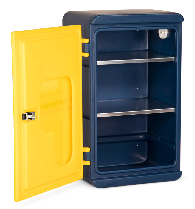 Dark Slate Gray Armorgard Durable plastic chemical cabinet 575x440x910