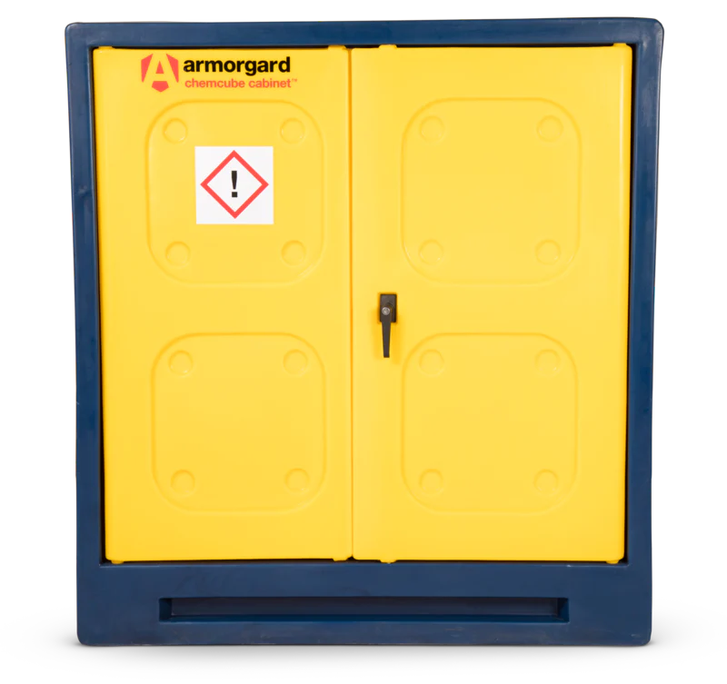 Dark Slate Gray Chemical Storage Plastic Cabinet - 1220 x 550 x 1310 mm - Safe Storage Solution for Hazardous Materials