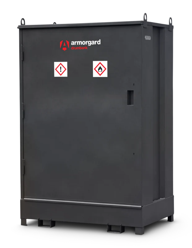 Dark Slate Gray Armorgard 2 Drum Encl DrumBank - with shelf