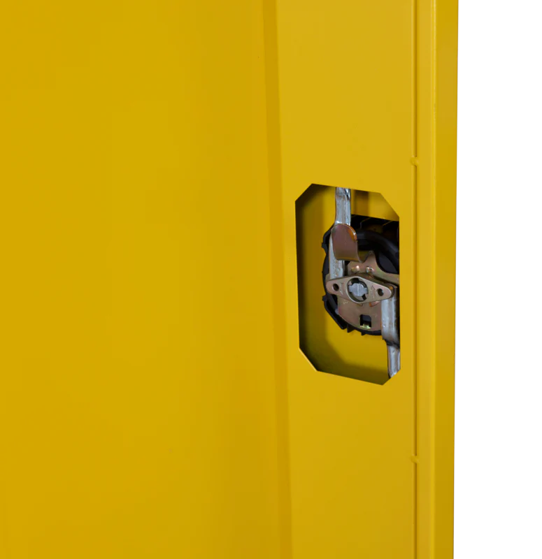 Goldenrod Armorgard Hazardous Floor Cupboard 450x465x905 c/w 1 Shelf