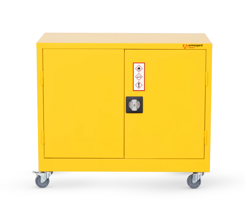 Gold Armorgard Hazardous Mobile Cupboard 900x465x810