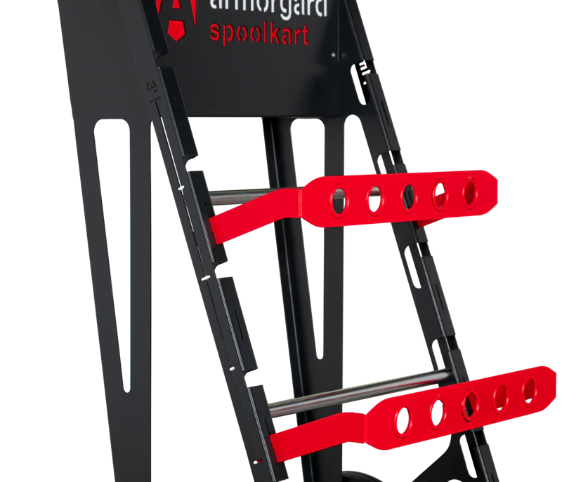 Dark Slate Gray Armorgard Spoolkart, Sturdy mobile kart for dispensing multiple cable spools 740x840x1365