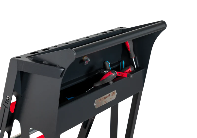 Dark Slate Gray Armorgard Spoolkart, Sturdy mobile kart for dispensing multiple cable spools 740x840x1365
