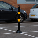 Black & Yellow Fold Down Parking Post