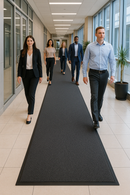 Dark Gray Heavy-Duty Non-Slip Barrier Runner Mat – Industrial-Grade Rubber, Slip-Resistant, Easy to Clean, Long-Lasting Floor Protection for Commercial Use