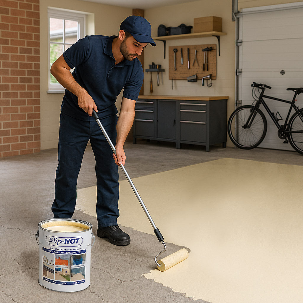 Rosy Brown Anti Slip Polyurethane Garage Floor Paint Resin Based High Build