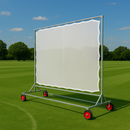 Dark Olive Green Premium Mobile Mesh Cricket Sight Screen Heavy-Duty Steel Frame 4.25m x 5m