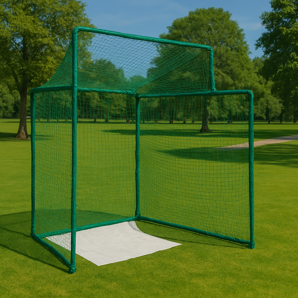 Dark Olive Green Premium Golf Practice Bay with Rot-Proof Impact Net & Stray Shot Protection