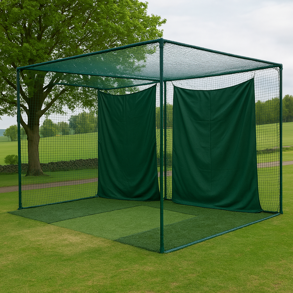 Dark Olive Green High-Quality Golf Practice Net & Frame Safe, Sturdy, and Long-Lasting