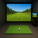 Black Premium Artificial Grass Golf Mat With Shock-Absorbing Base
