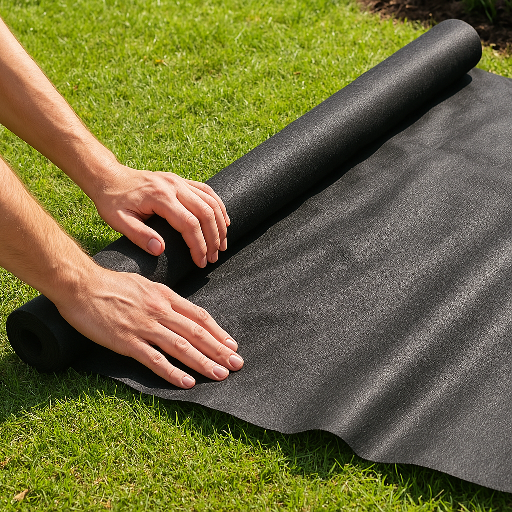 Dark Olive Green Premium Mulchtex Weed Mat The Ultimate Solution for Weed-Free Landscaping