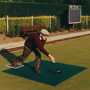 Dark Slate Gray Durable Bowl Turf Protection Mat with Reinforced Brass Eyelets