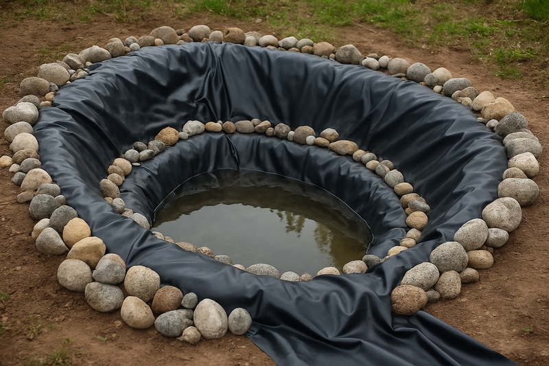 Dark Slate Gray Heavy Duty Black Pond Liner 40yr Guarantee With Free Underlay
