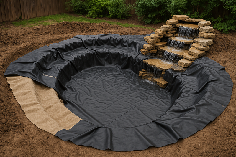 Dark Slate Gray Heavy Duty Black Pond Liner 40yr Guarantee With Free Underlay