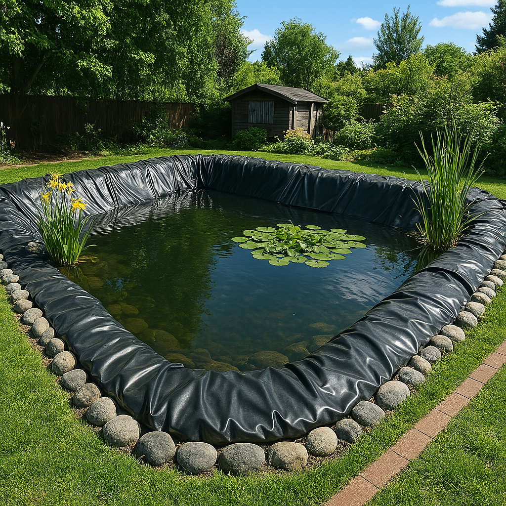 Dark Slate Gray Industrial Heavy Duty Pond Liner 25 Year Guarantee Pond Lining
