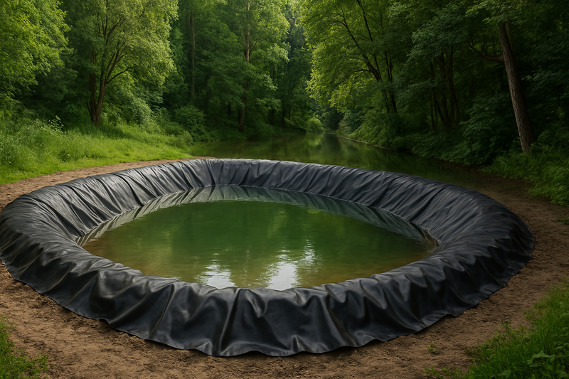 Dark Slate Gray Industrial Heavy Duty Pond Liner 25 Year Guarantee Pond Lining