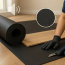 Tan Acoustic Soundproofing Rubber Sheet – Noise Reduction for Floors, Walls & Machinery | Thickness 1.5–25mm | Tested Performance Up to 96dB