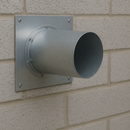 Slate Gray Galvanised Steel Slip Duct Fixing Plate – Solid or Open Centre – Secure Ducting to Floor or Wall – Industrial Ventilation Fitting