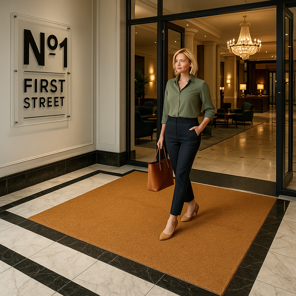 Sienna Coir Entrance Matting Roll – Natural Coconut 17mm – 1m or 2m Wide – Cut to Size – Indoor/Outdoor Mat with PVC Backing