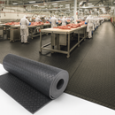 Dark Slate Gray Non-Slip Diamond Tread Safety Flooring – Heavy-Duty Rubber Matting Linear Metre