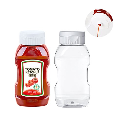 Lavender 30% Recycled Clear rPET Sauce Bottle (Pack of 10) - Sustainable Packaging for Sauces, Dressings & More