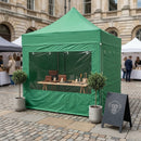 Dark Gray Commercial Gazebo 2m x 2m – Heavy Duty Waterproof Aluminium Pop Up Canopy – Folding Shelter with Optional Sidewalls – Event & Trade Use