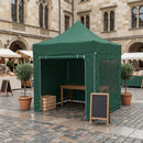 Gray Commercial Gazebo 2m x 2m – Heavy Duty Waterproof Aluminium Pop Up Canopy – Folding Shelter with Optional Sidewalls – Event & Trade Use