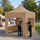 Dim Gray Compact 3m x 3m Commercial Pop-Up Gazebo | Lightweight Waterproof Event Shelter