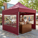 Light Slate Gray Compact 3m x 3m Commercial Pop-Up Gazebo | Lightweight Waterproof Event Shelter