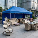 Dark Gray Compact Gazebo 5m x 2.5m – Heavy Duty Waterproof Pop Up Canopy – Premium Folding Shelter – Garden, Event & Commercial Use