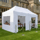 Olive Drab Compact Gazebo 5m x 2.5m – Heavy Duty Waterproof Pop Up Canopy – Premium Folding Shelter – Garden, Event & Commercial Use