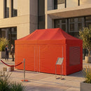 Chocolate Compact Gazebo 5m x 2.5m – Heavy Duty Waterproof Pop Up Canopy – Premium Folding Shelter – Garden, Event & Commercial Use