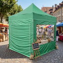 Cadet Blue Compact Commercial Gazebo 2m x 2m – Heavy Duty Waterproof Aluminium Pop Up Canopy – Folding Shelter – Event & Trade Use