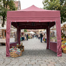 Dark Gray Compact Gazebo 3m x 3m – Heavy Duty Waterproof Pop Up Canopy – Folding Frame – Commercial & Outdoor Use