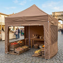 Dim Gray Compact Gazebo 3m x 3m – Heavy Duty Waterproof Pop Up Canopy – Folding Frame – Commercial & Outdoor Use